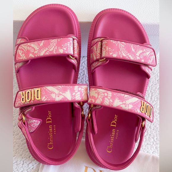 Authentic Christian Dior Women's DiorAct Lambskin leather sandals - Picture 14 of 16